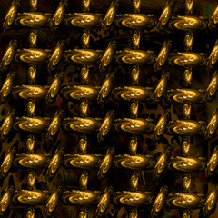 close up of golden coins