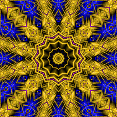 3d golden blue polygonal geometric graphic 