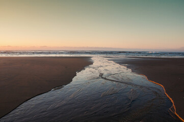 lovely dawn on the beach in Arroio do Sal , Brazil