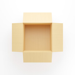 Cardboard boxes on white background. 3D illustration rendering
