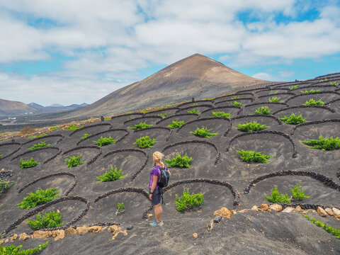 Wandern zwischen Weinbergen von La Gerie - Lanzarote