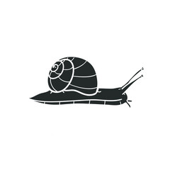 Snail Icon Silhouette Illustration. Animal Vector Graphic Pictogram Symbol Clip Art. Doodle Sketch Black Sign.