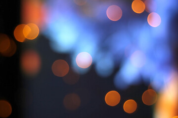 Fototapeta premium orange and blue bokeh background