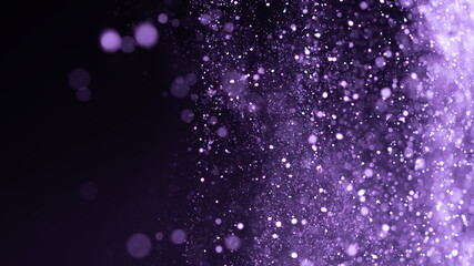 Abstract purple bokeh defocus glitter blur background.