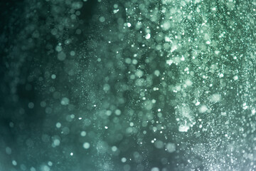 Abstract green bokeh defocus glitter blur background.
