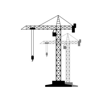 Tower crane icon, vector illustration