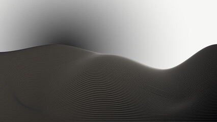 abstract sand dunes landscape in gray shades