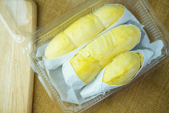 Fresh durain in box, durain king fruit of Thailand