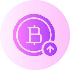 bitcoin increase gradient icon