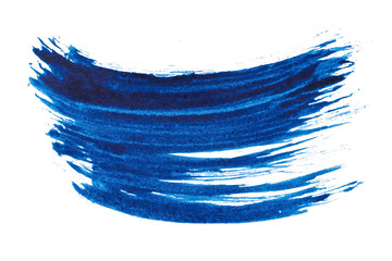 blue abstract watercolor paint brush stroke texture isolated on white background for logo and...