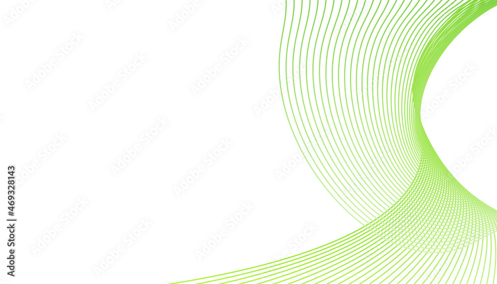 Aufkleber Modern abstract green wave liquid lines background. Vector abstract graphic design Banner Pattern background template.