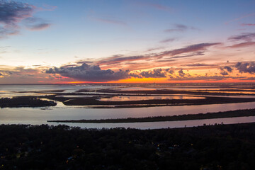 Fototapeta premium sunset over the bay