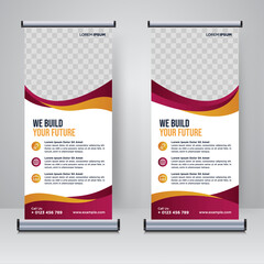 Corporate rollup or X banner design template