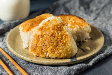 Homemade Japanese Grilled Yaki Onigiri Rice Ball