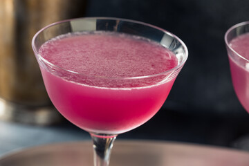 Cold Refreshing Purple Aviation Cocktail