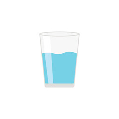 Glass of water vector illustration on white background. Glass of water, great design for any purposes. Isolated object.