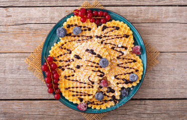 Sweet golden Belgian waffles