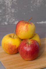Fresh apple on a wooden desk
