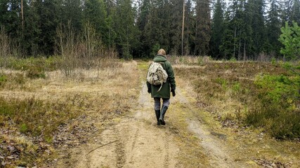 walking in the woods