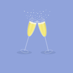 two glasses of champagne