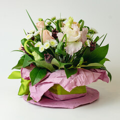 bouquet of pink roses