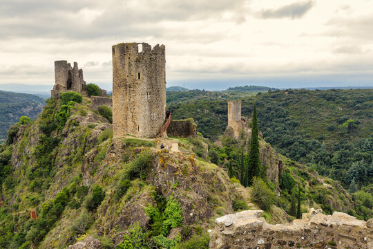 Ruins Of Medieval French Cathar Castle