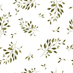seamless background with leaves