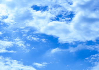 Naklejka na ściany i meble beautiful Blue sky with cloud in daylight. A Background