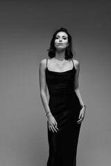 Naklejka premium model in black dress