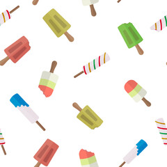 Sweet pattern, pattern with different types of eskimo ice cream, frozen juice, fruit ice cream. SUMMER BRIGHT TASTY PATTERN. Delicious and bright pattern. Hot summer. Favorite ice cream. Baby 
