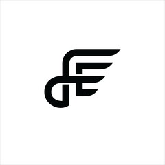 initials f e logo vector template