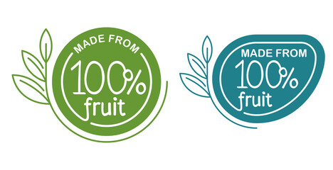 Made from 100 percents fruit - for food and drinks