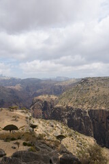 Beautiful mountains and rocks with sand and grass