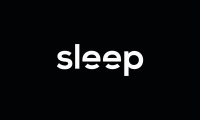 illustration vector graphic of sleep logo with the letter e made into eyes