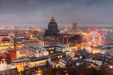 Wandaufkleber Stadtbild von Brüssel, Belgien © SeanPavonePhoto