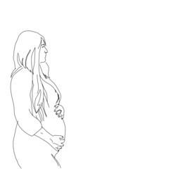 Woman belly old pregnant illustration vector . Suitable for pregnancy articles background