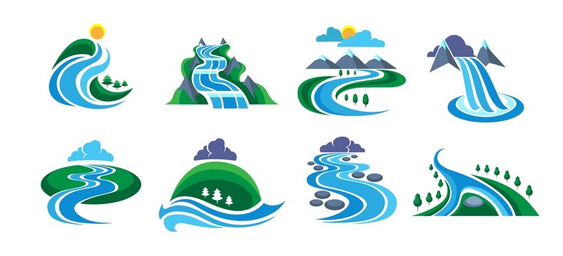 River streams icons