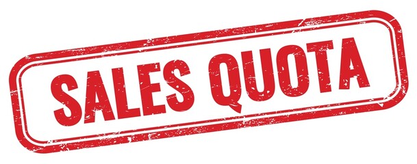 SALES QUOTA text on red grungy stamp.