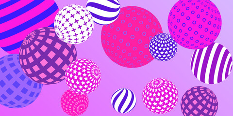 Retro 3d illustration abstract balls, great design for any purposes.
