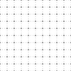 Square seamless background pattern from geometric shapes are different sizes and opacity. The pattern is evenly filled with small black zodiac libra symbols. Vector illustration on white background