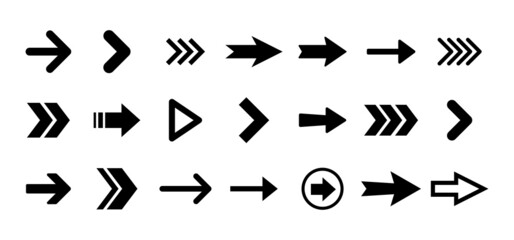 Arrow icons. Set of arrows. Vector collection.