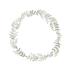 Illustration cute card of leaf frame