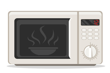 Microwave oven gray. Electrical appliances for home