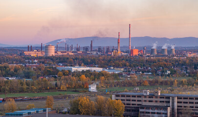 Ostrava Factory at Sunset