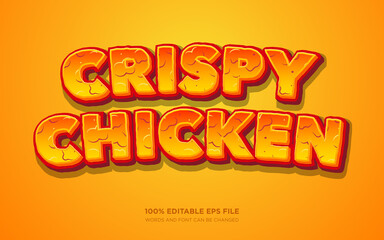 Crispy Chicken editable text style effect	