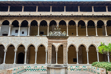 Exterior of the Monastery of Santa María de Pedralbes. The Royal Monastery of Santa María de...