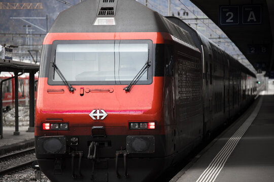 landquart, graubuenden,switzerland - 07 11 2021: a swiss train of the sbb