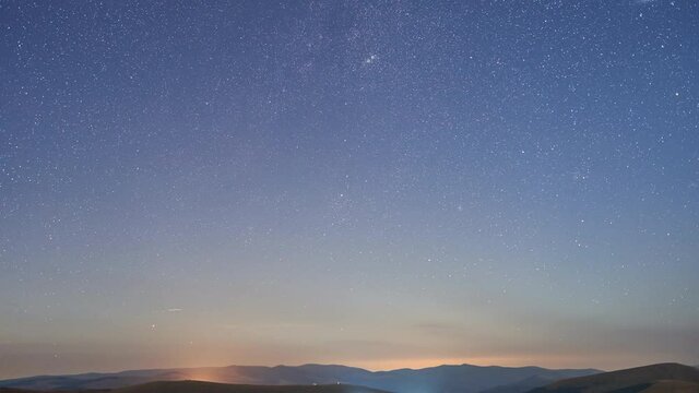 Perseids meteor shower in the mountains