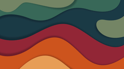 Colorful and abstract background in papercut style. Can be used as web banners and digital flyers