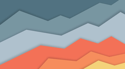 Colorful and abstract background in papercut style. Can be used as web banners and digital flyers